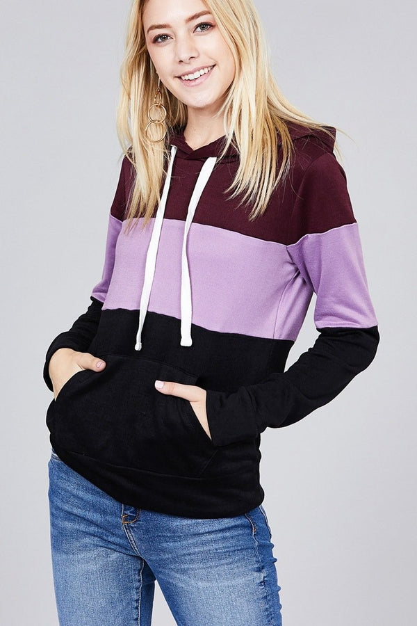 Color Block French Terry Hoodie